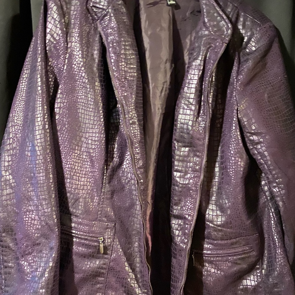 Womens faux Alligator skin blazer 2X